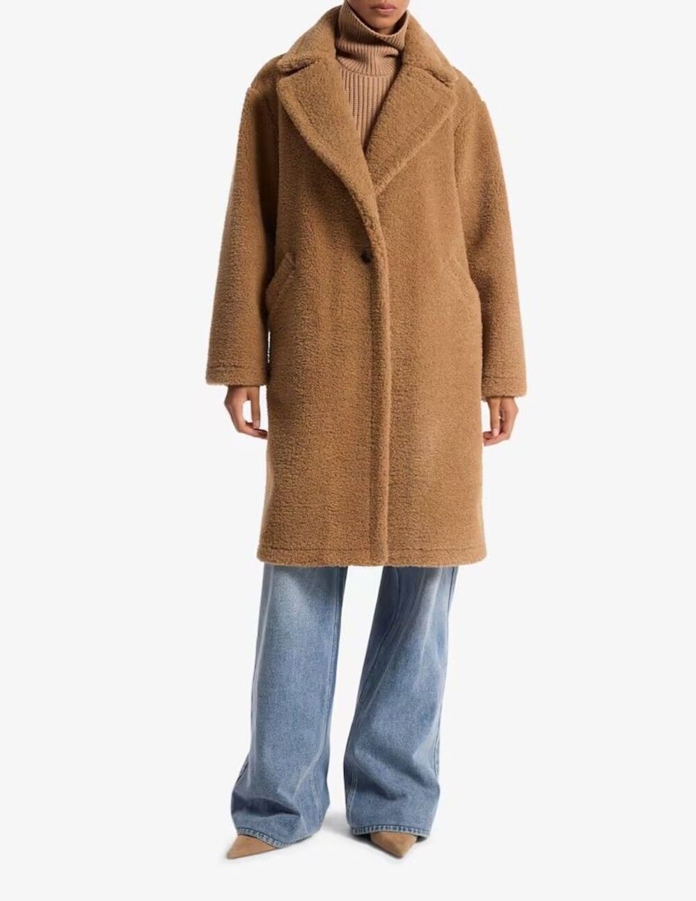 Michael Kors Women’s Oversized Teddy Faux Shearling Coat size M NWOT